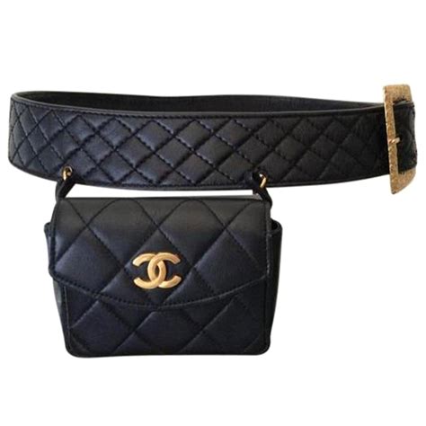 chanel vip belt bag black|authentic chanel belt bag.